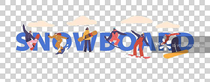 人物滑雪：优雅的滑雪者图片素材