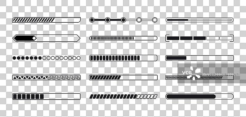 状态下载的进度加载条指示器图片素材