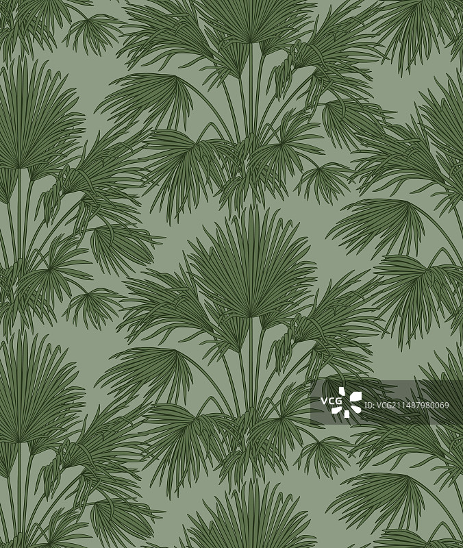 棕榈树无缝图案图片素材