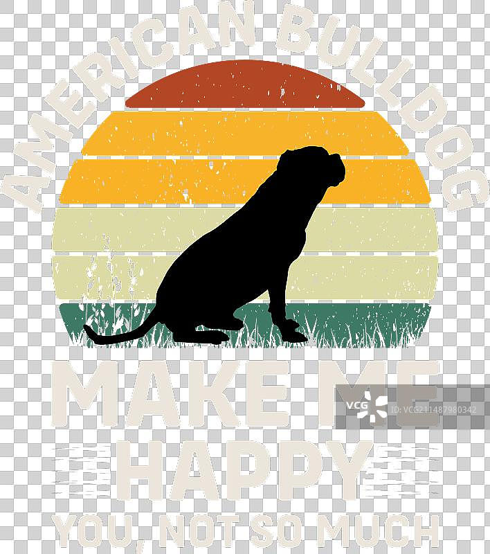 美国斗牛犬让我快乐的排版设计图片素材