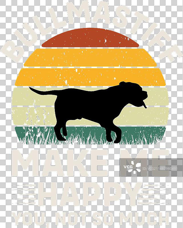 让我快乐的斗牛獒犬排版设计图片素材