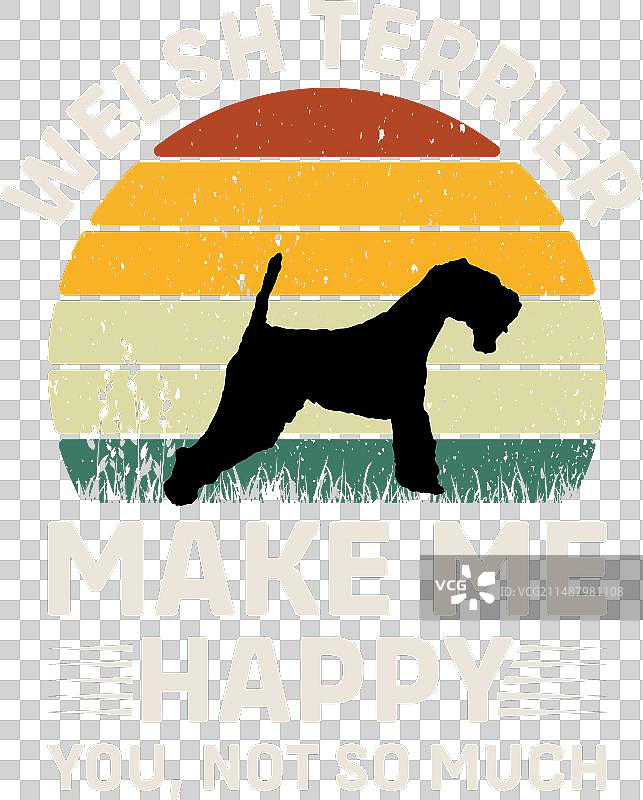 威尔士梗犬让我开心排版设计图片素材
