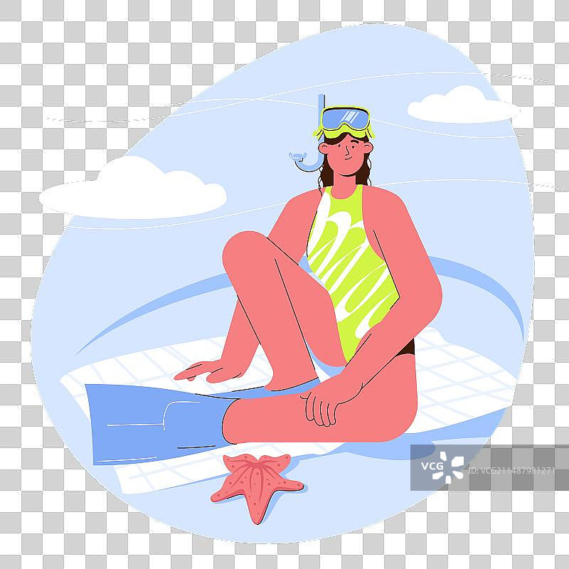 夏季海滩水上运动图片素材