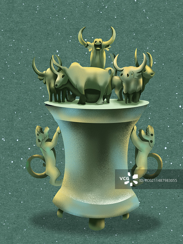 七牛青铜贮贝器图片素材