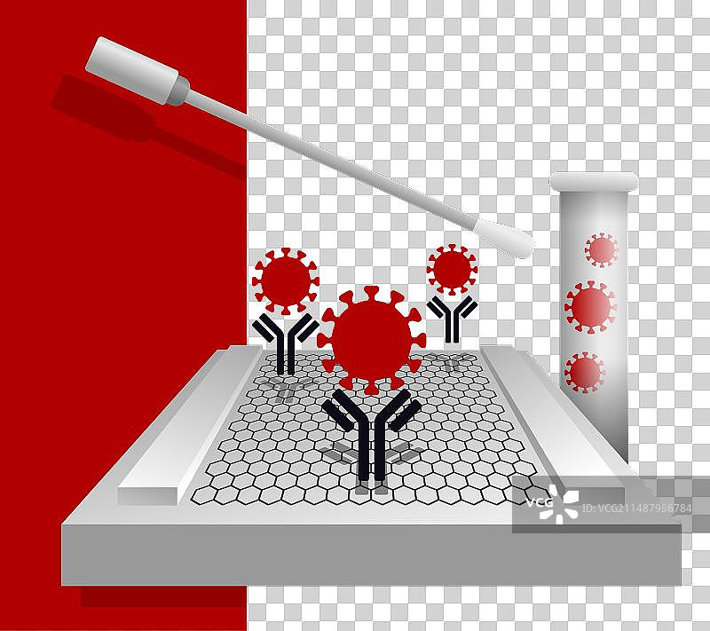 用于新冠病毒快速检测的石墨烯传感器图片素材