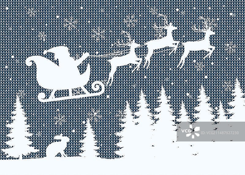 圣诞新年针织格子图案图片素材