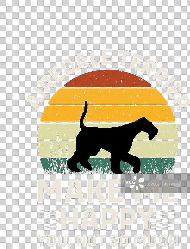 艾尔谷㹴犬让我快乐排版设计图片素材