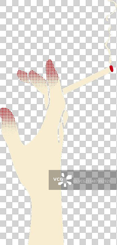 女士手持复古风格香烟图片素材