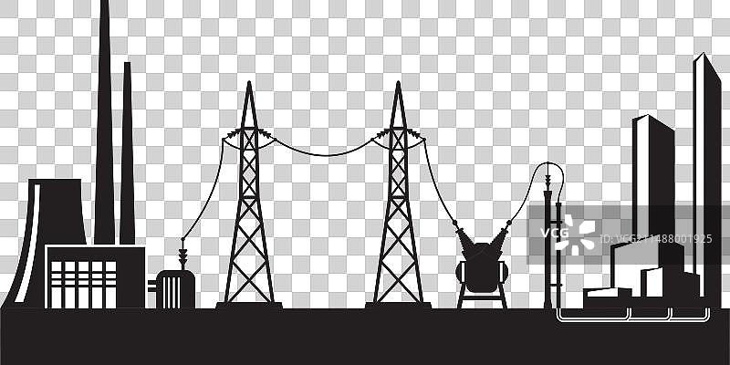 电力网格图片素材