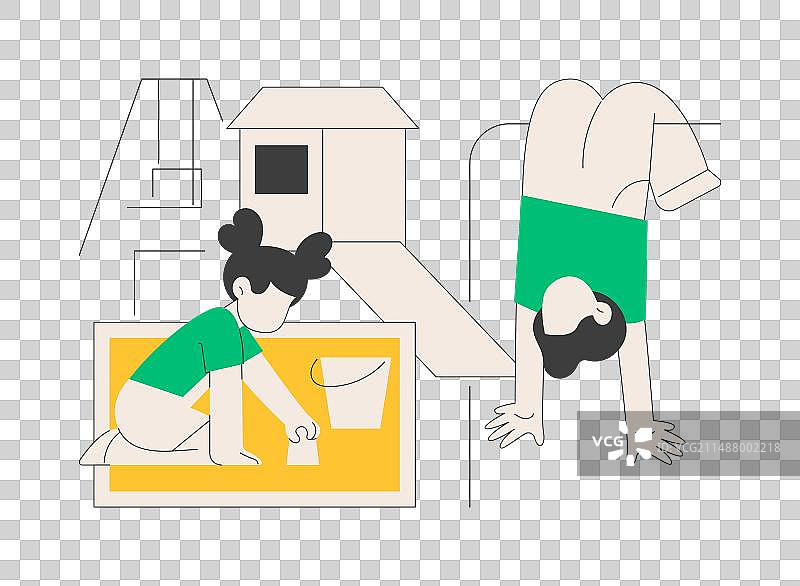 儿童游乐场抽象概念图片素材