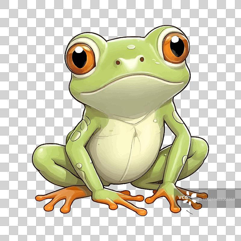 绿色青蛙卡通艺术图片素材