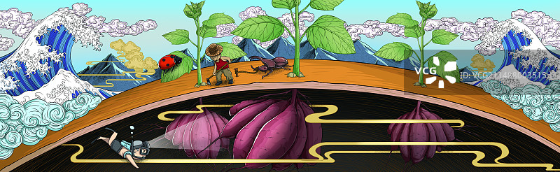 手绘地瓜图片素材