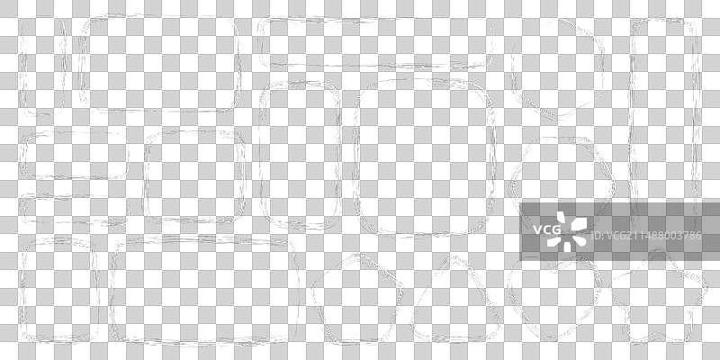 带草图的粉笔线条几何边框图片素材