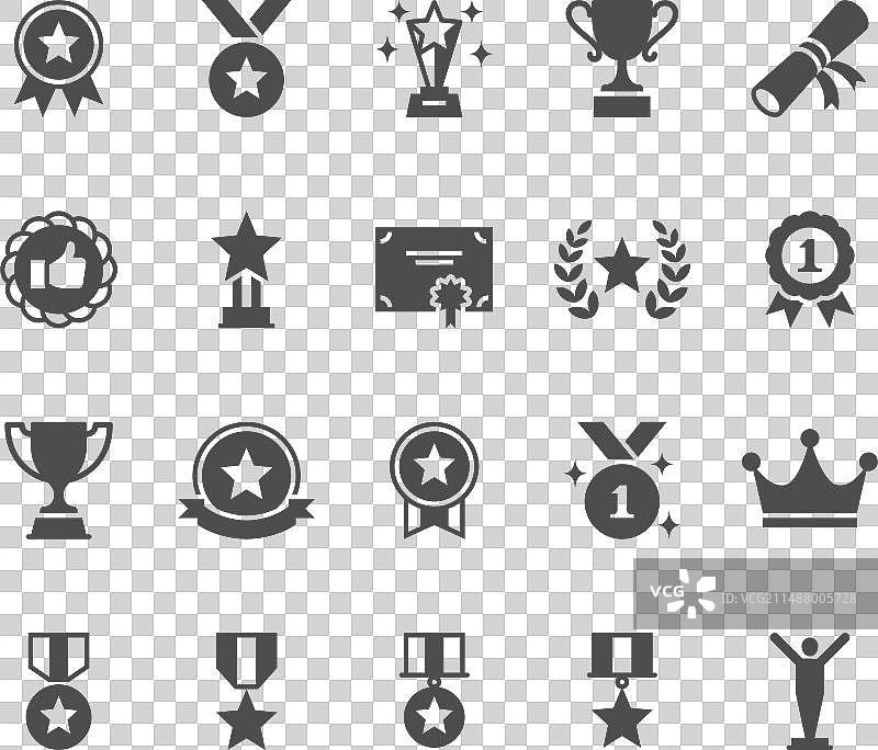 奖章扁平图标图片素材