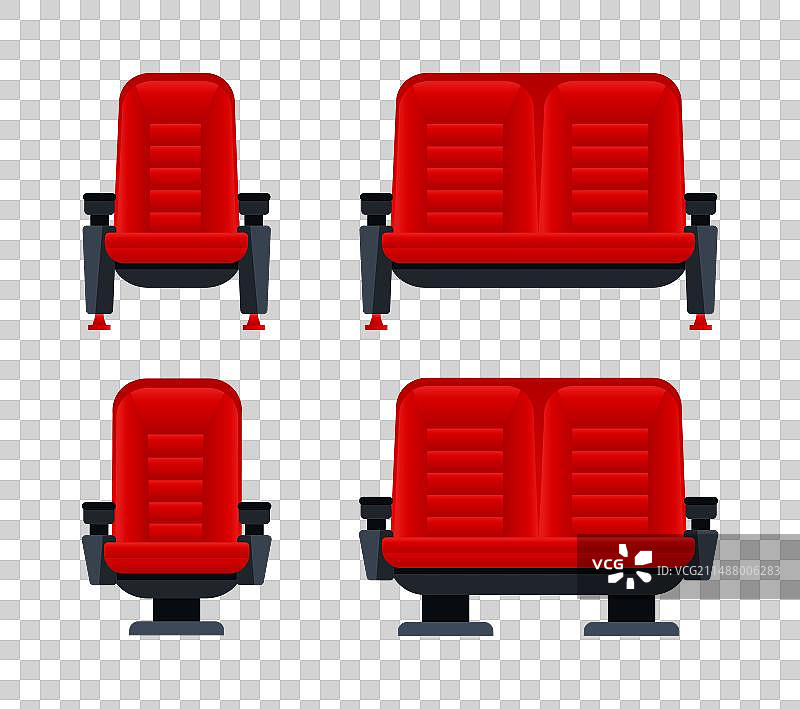 红色电影院舒适座椅图片素材