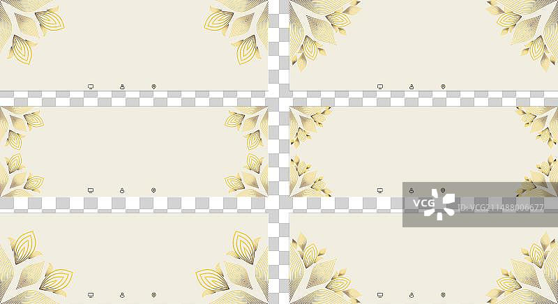 奢华金色横幅模板图片素材