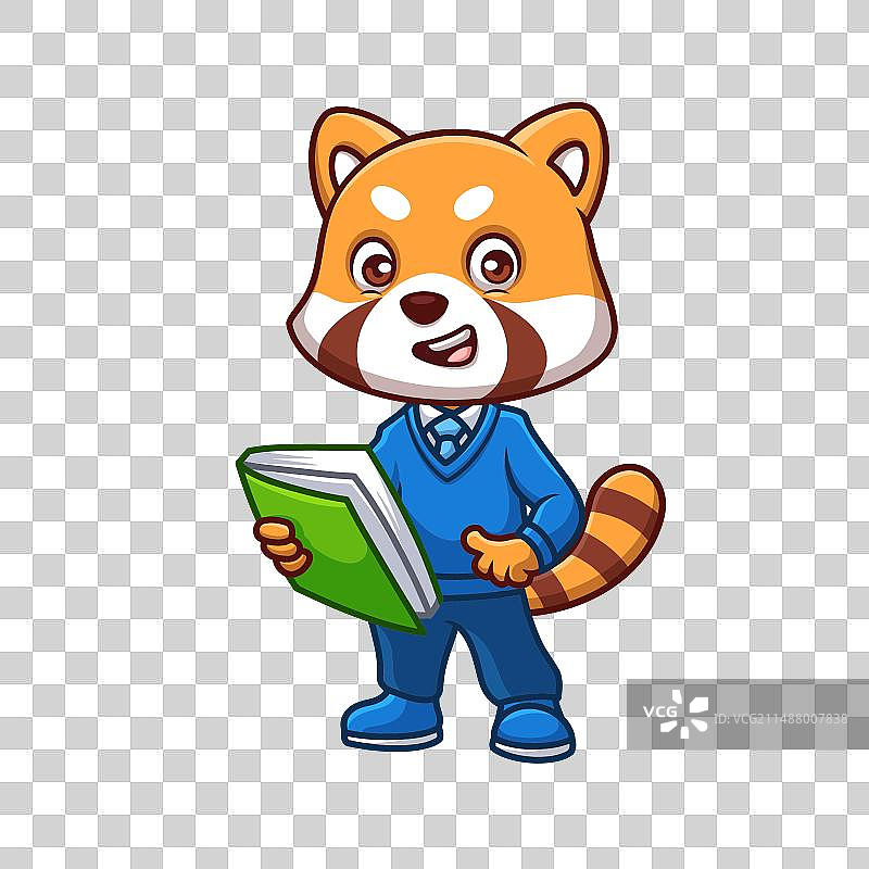 老师小熊猫可爱卡通图片素材