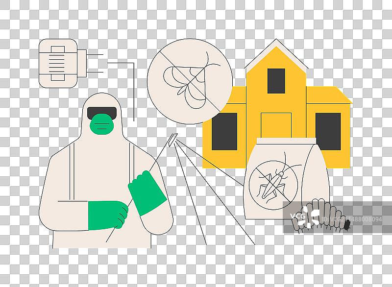 家庭害虫防治抽象概念图片素材