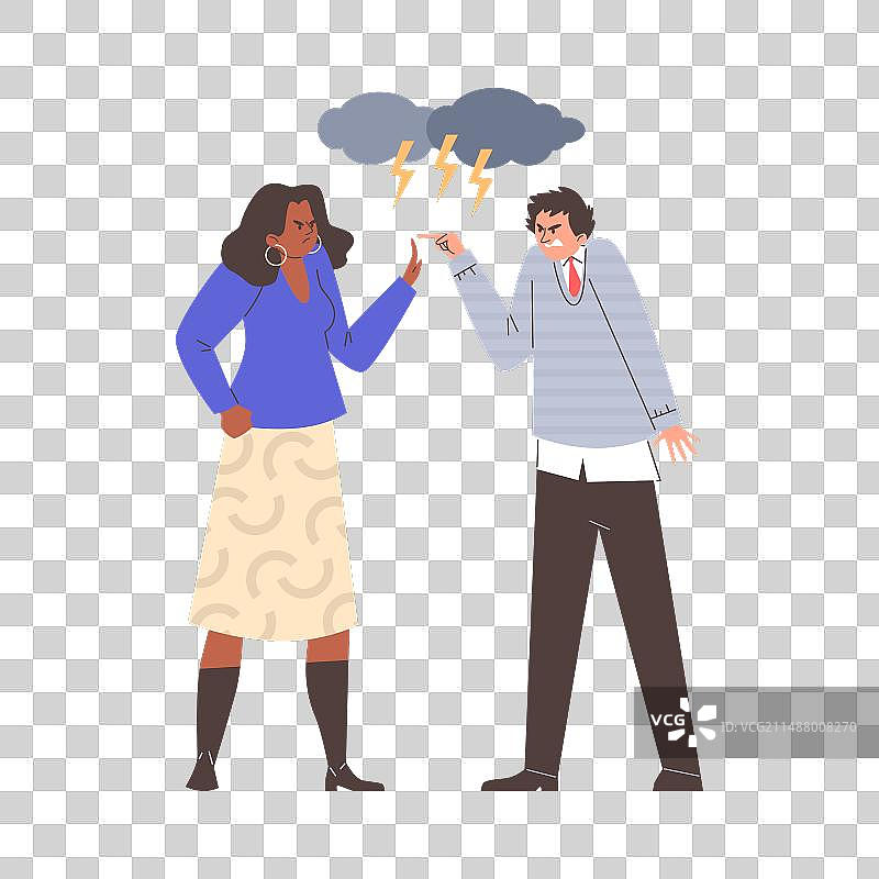 暴风雨云下的激烈争论图片素材
