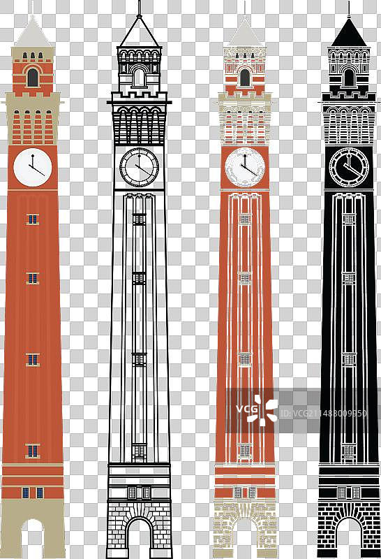 英国伯明翰大学钟楼图片素材