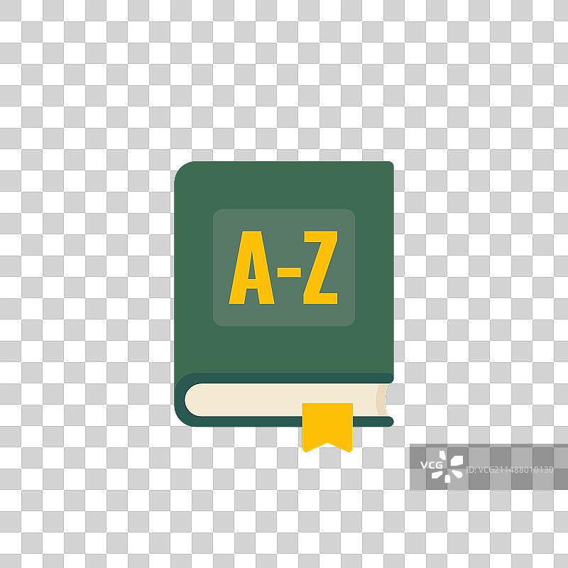 白色扁平风格词典图标图片素材