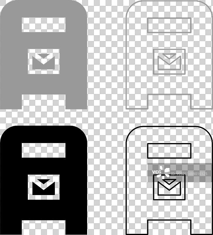 邮筒邮箱图标合集图片素材