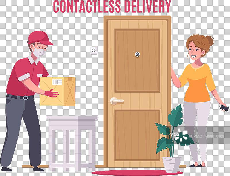 无接触配送图片素材