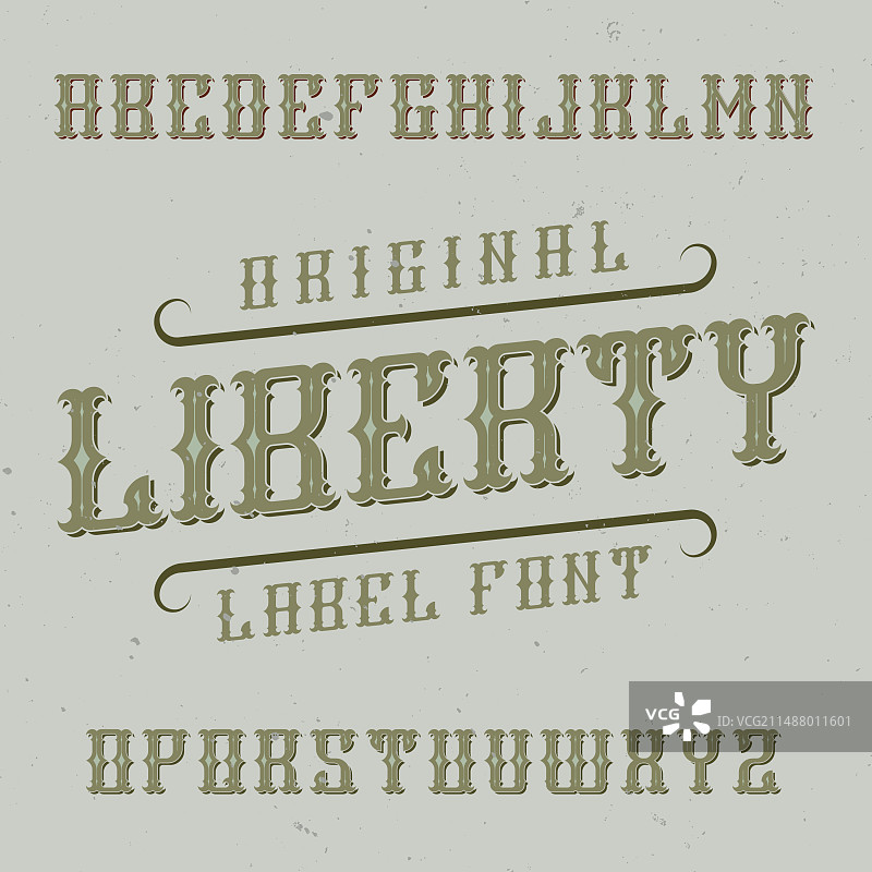 复古标签字体图片素材