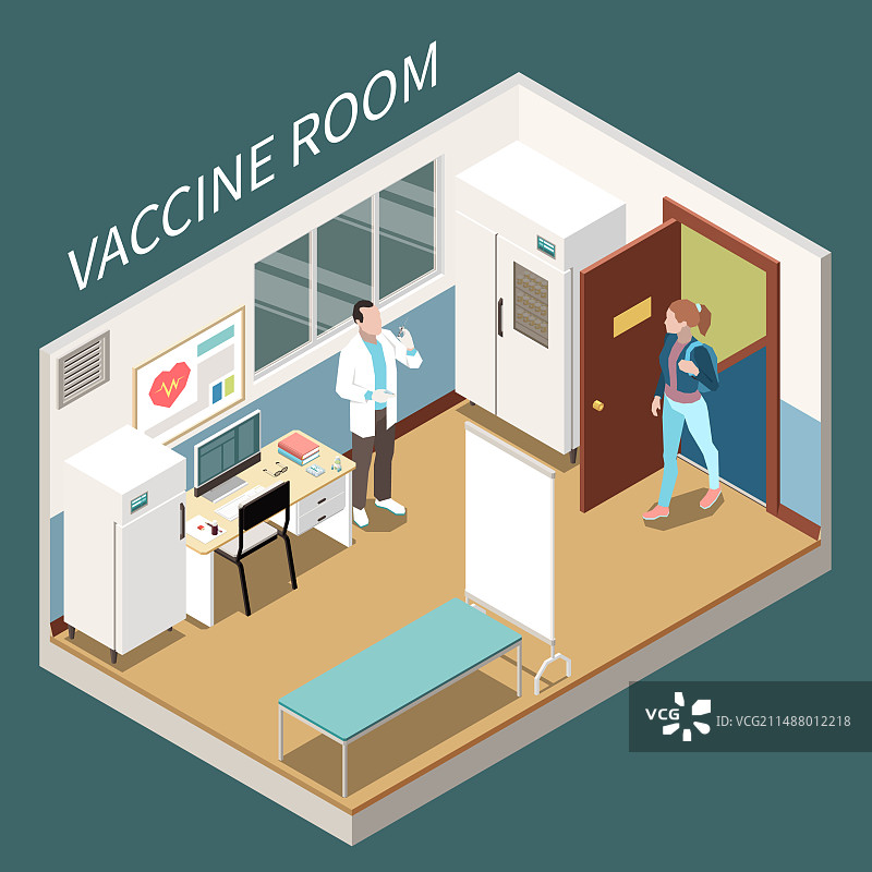 疫苗室2.5D海报图片素材