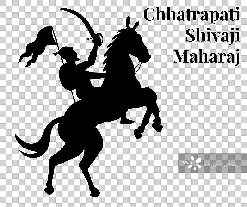 印度希瓦吉大帝剪影图片素材