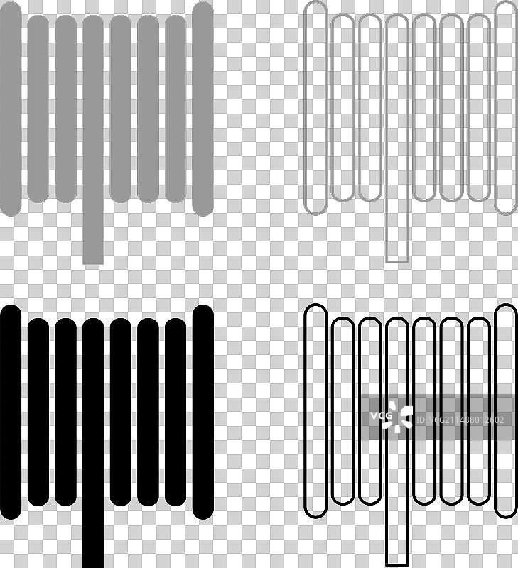 灰黑色电缆线轴图标集图片素材