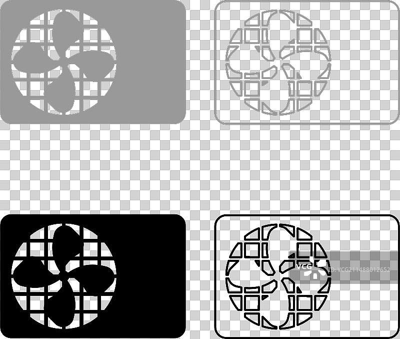 空调风扇设备系统图标集图片素材
