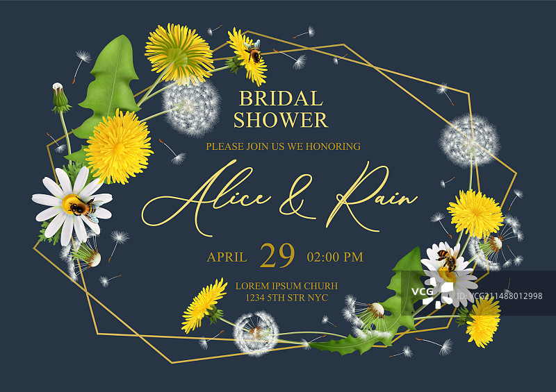 新娘送礼会相框构图图片素材