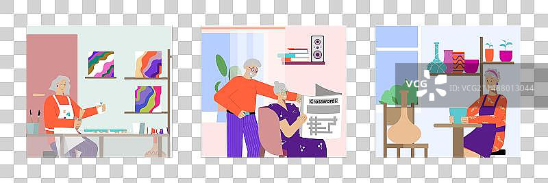 扁平风格爱好概念图片素材