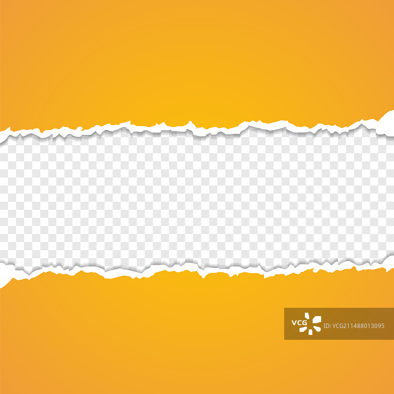 黄色撕裂纸张效果图片素材