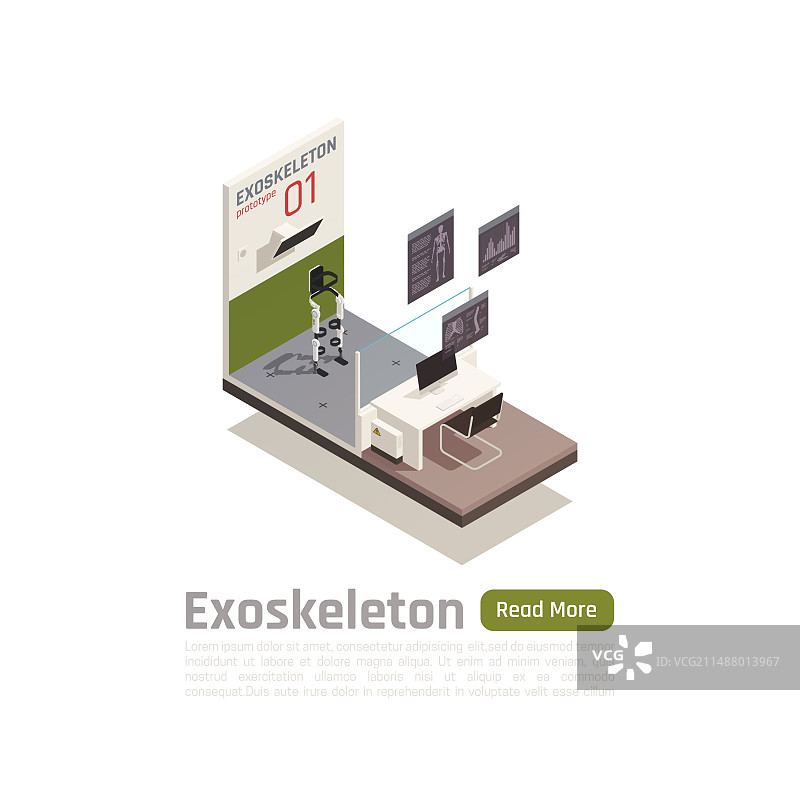 外骨骼等距组合图片素材