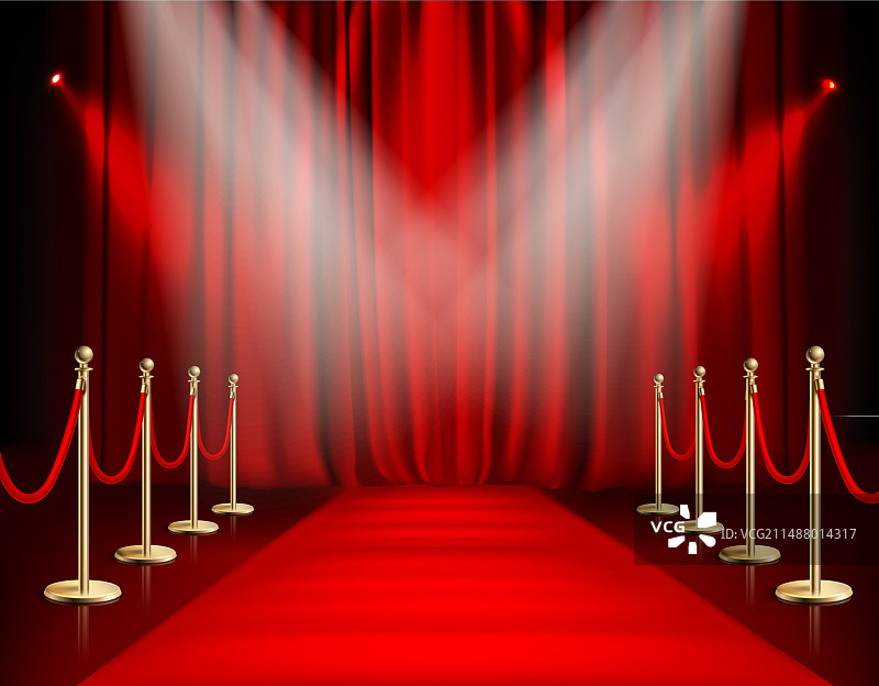带幕布的红地毯图片素材
