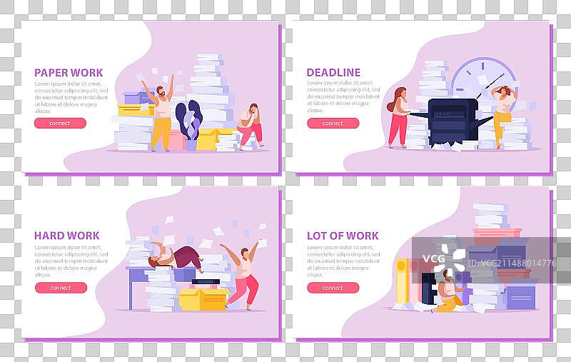 疲惫的人们banner合集图片素材