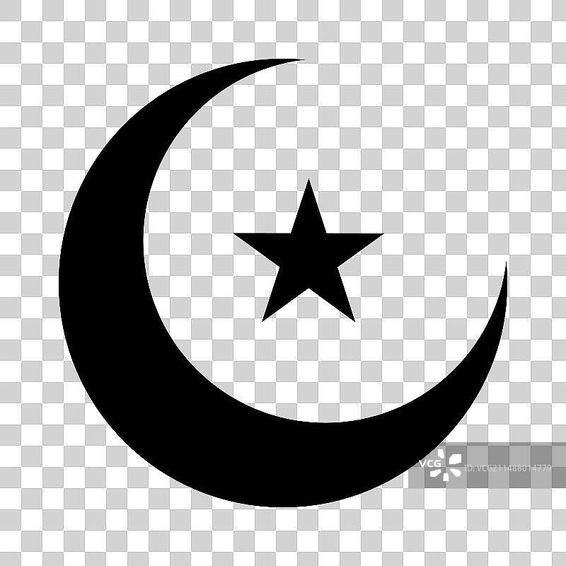 斋月新月轮廓图片素材