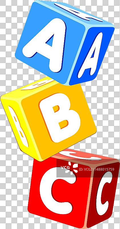 儿童积木字母图片素材