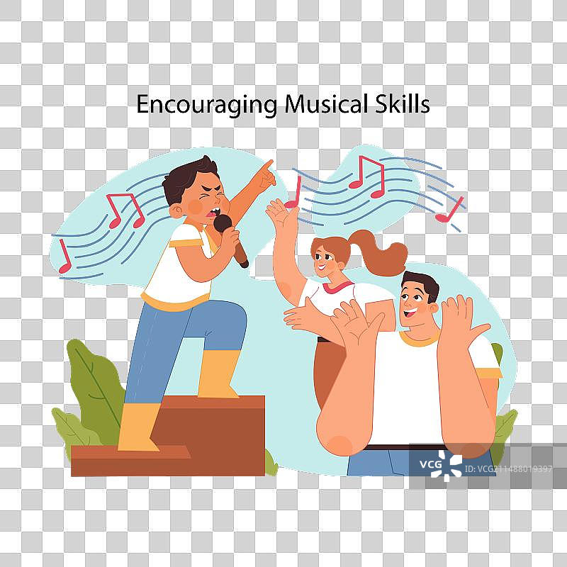 音乐发展概念扁平设计图片素材