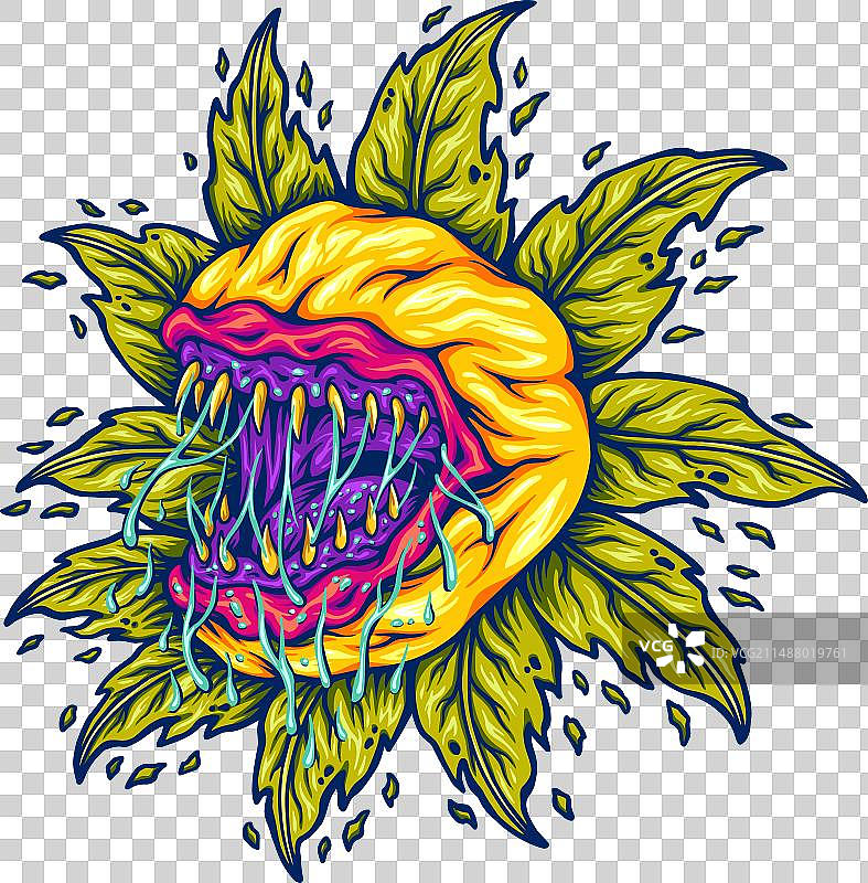 花卉恐怖怪物植物图片素材