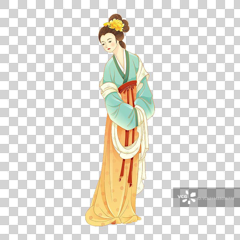 国潮风唐代仕女图片素材