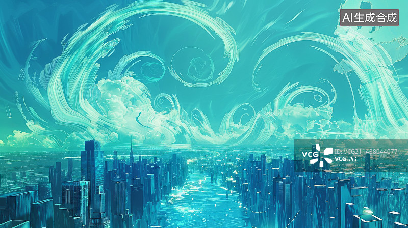 【AI数字艺术】玻璃质感背景图片素材