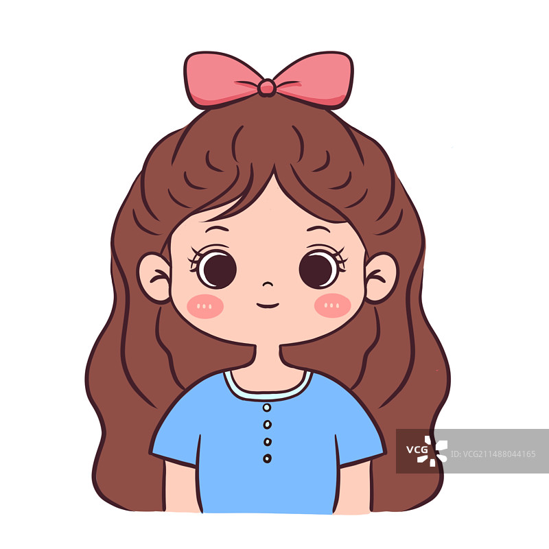 女孩卡通头像图片素材