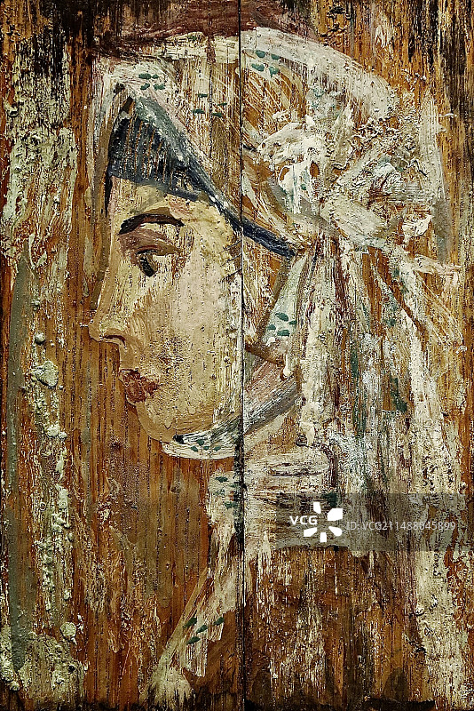 木刻肖像绘画图片素材