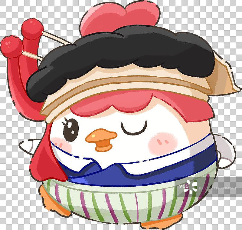 五十六民族Q版鸭子插画-怒族图片素材