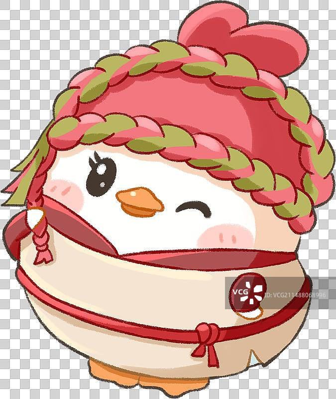 五十六民族Q版鸭子插画-门巴族图片素材