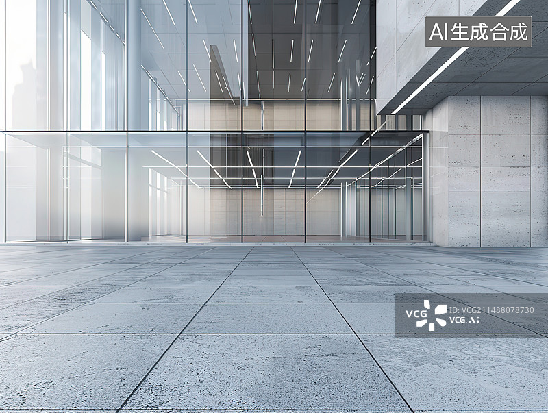 【AI数字艺术】现代城市建筑公共空间图片素材
