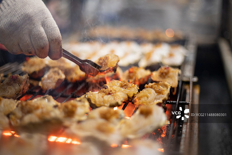 炭烤生蚝图片素材